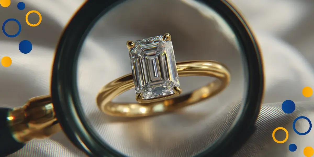 anillo corte esmeralda